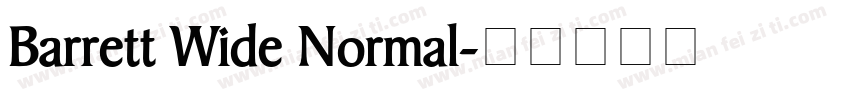 Barrett Wide Normal字体转换